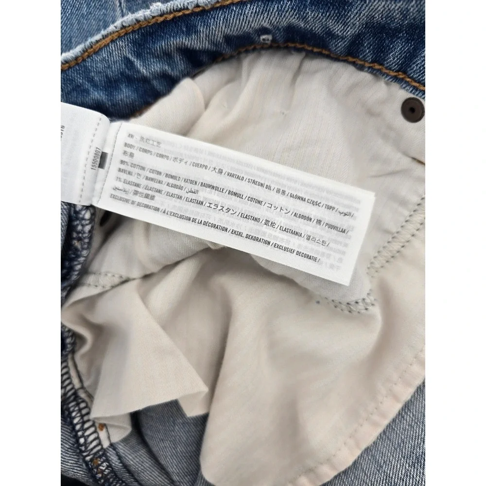 Abercrombie & Fitch Jeans Womens 35 20S Blue The Skinny High Rise Distressed Hem - Picture 5 of 6